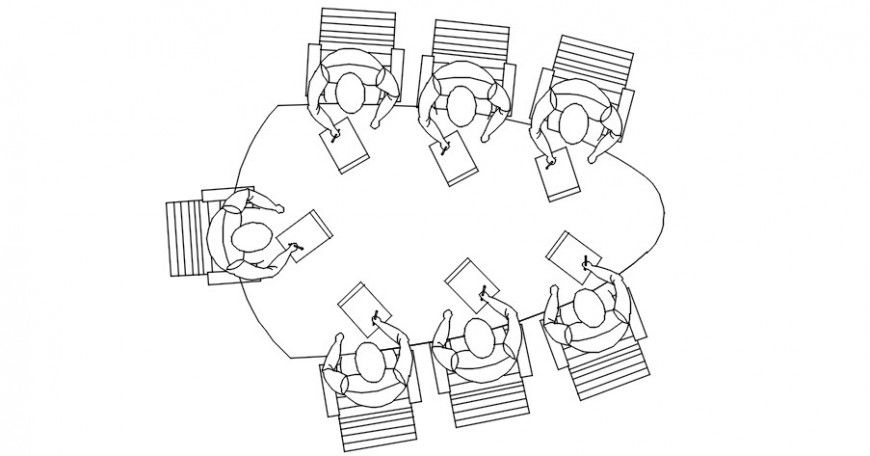 2d cad drawing of meeting room conference room auto cad software