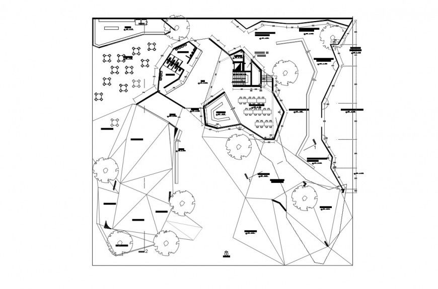 2d cad drawing of memorial muesuem exterior autocad software