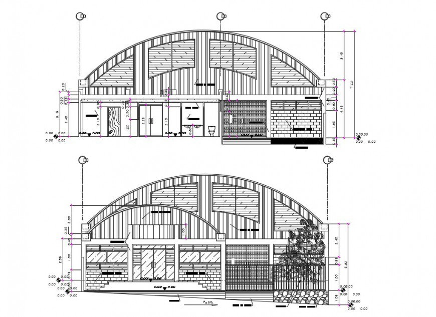 2d cad drawing of modern lithosphere section autocad software