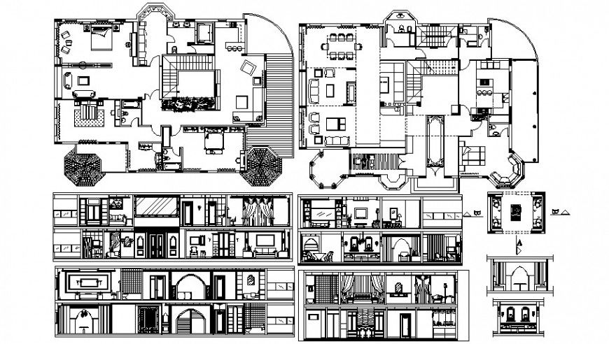 2d cad drawing of Moroccan village autocad software