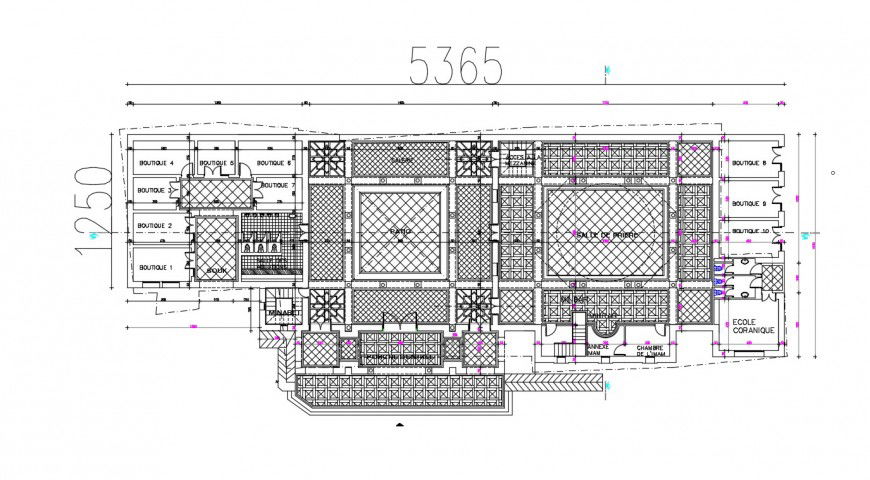 2d cad drawing of mosque top elevation autocad software