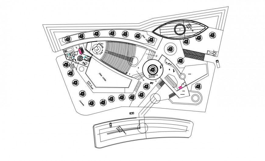 2d cad drawing of museum  autocad software