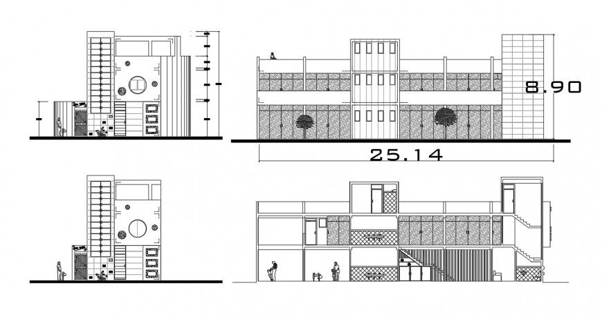 2d cad drawing of nursery lock exterior autocad software