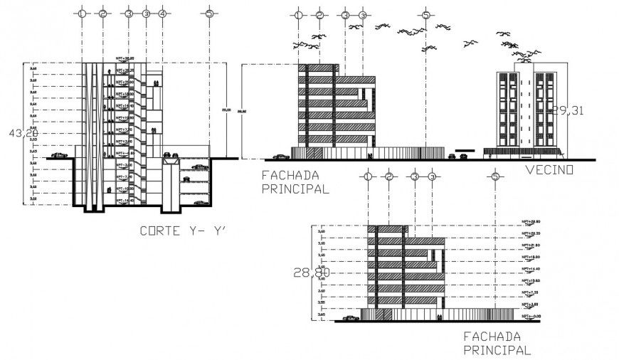 2d cad drawing of office cooperative section autocad software