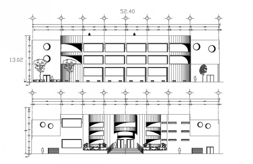 2D Office CAD Drawing DWG Exterior AutoCAD CAD File