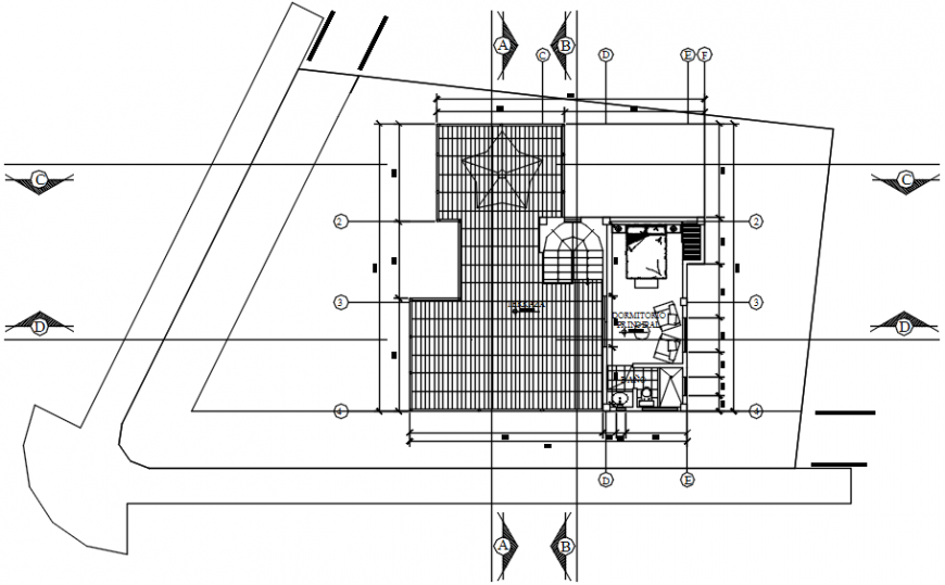 2d cad drawing of penthouse autocad software