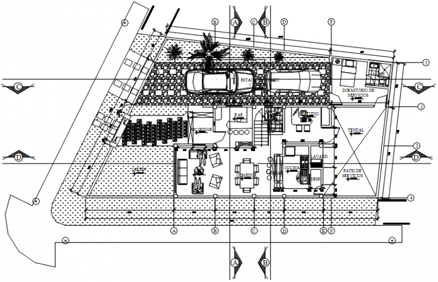 2d cad drawing of penthouse flat autocad software