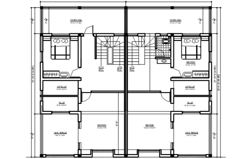 2d cad drawing of plain home final plan autocad software