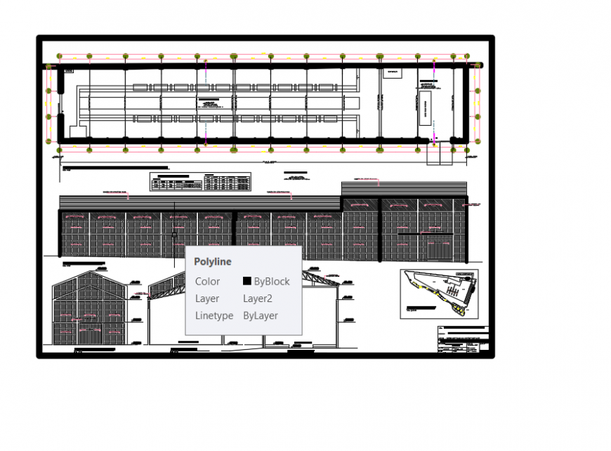 2d cad drawing of plan of clubhouse  building autocad software