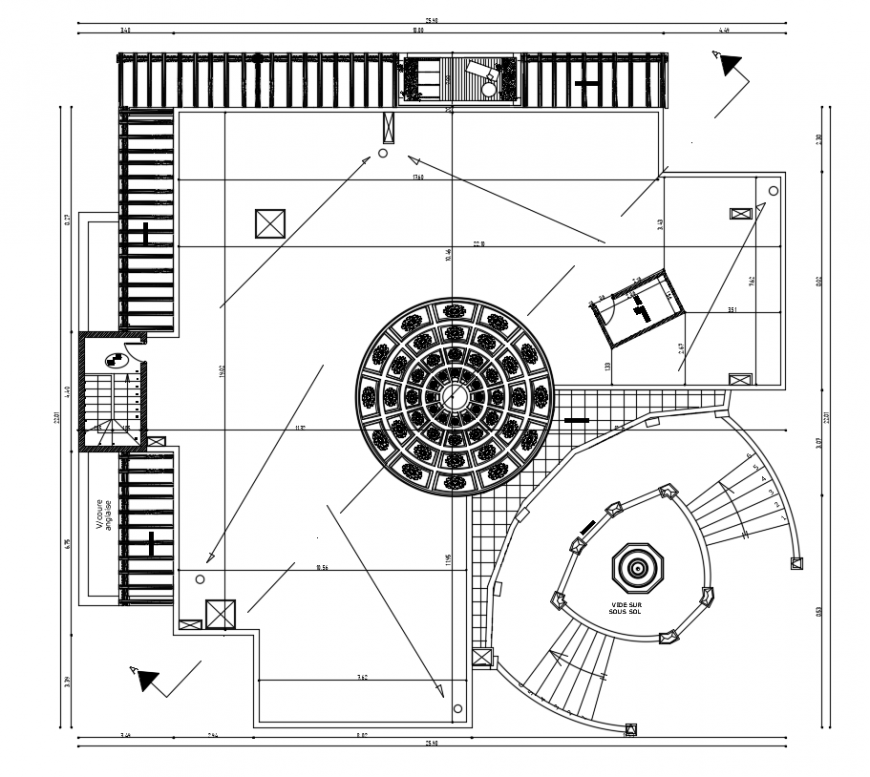 2d cad drawing of plan terrace auto cad software