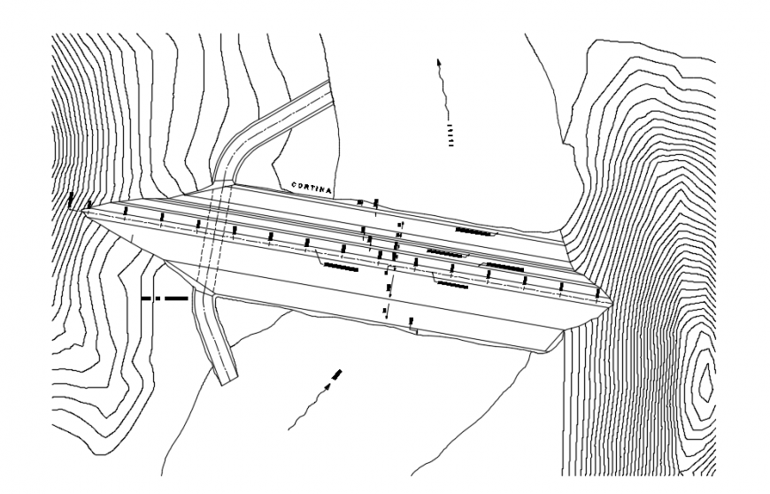 2d cad drawing of plan top elevation road autocad software