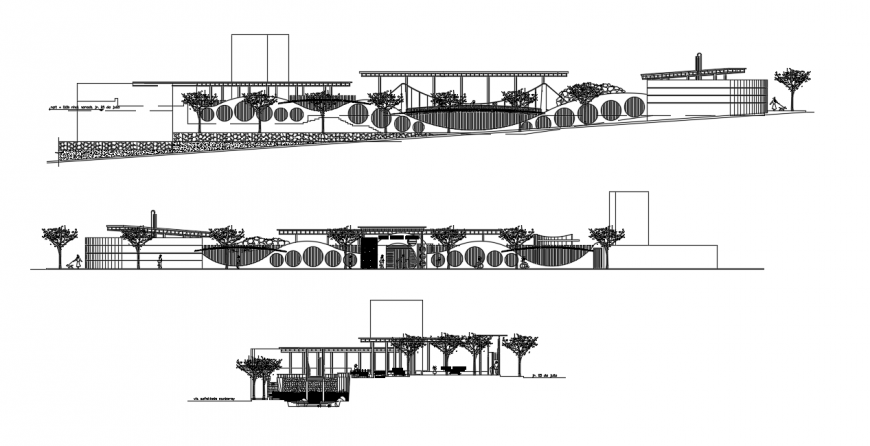 2d cad drawing of playground cultural elevation autocad software