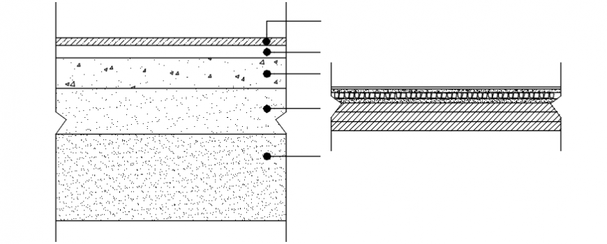 2d cad drawing of plinth filling detail autocad software