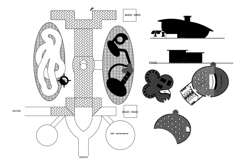 2d cad drawing of plot area autocad software