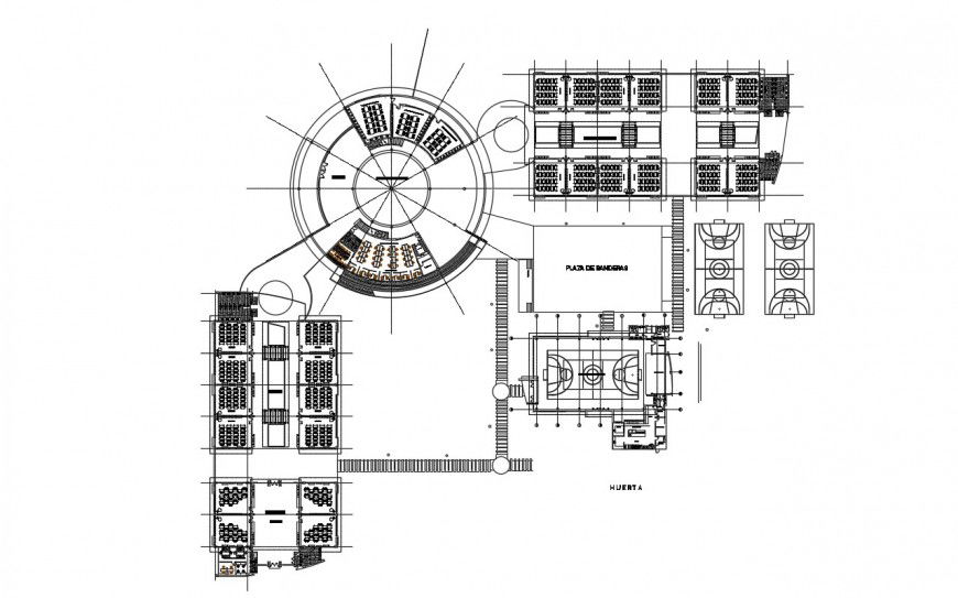 2d cad drawing of primary school and bachelor autocad software