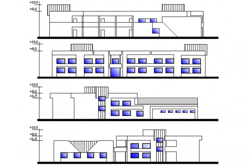 2d cad drawing of primary school autocad software
