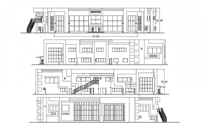 2d cad drawing of public library autocad software