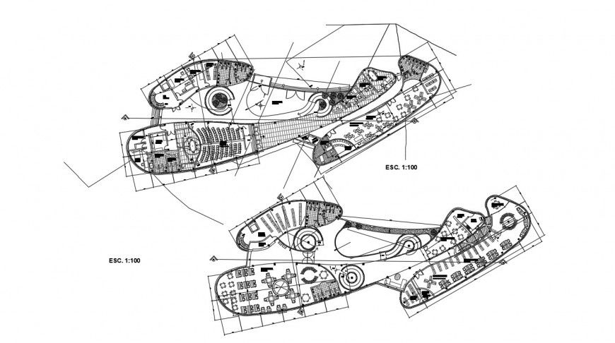 2d cad drawing of public library building autocad software