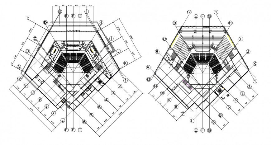 2d cad drawing of recreational tourism centre autocad file