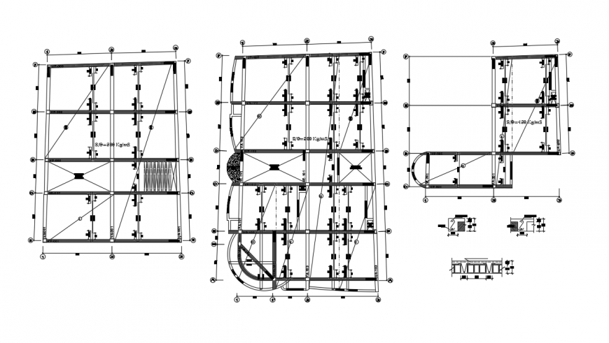 2d cad drawing of reinforcement construction detail autocad software
