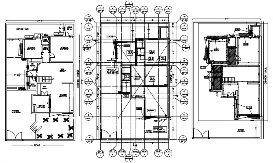 2d cad drawing of residence project detail