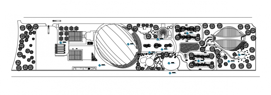 2d cad drawing of resort top elevation auto cad software