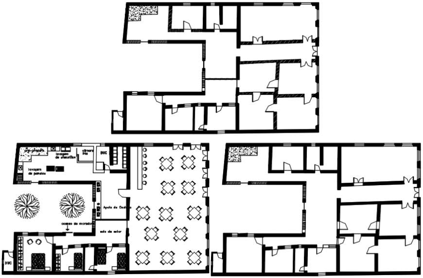 2d cad drawing of restaurant autocad software