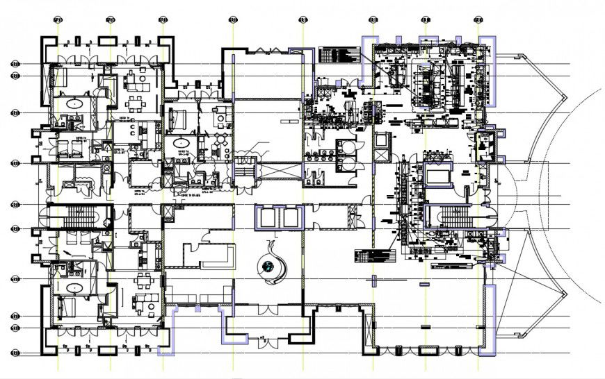 2d cad drawing of restaurant layout autocad software