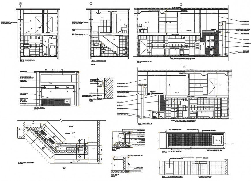 2d Cad drawing of restaurant project detail cad file