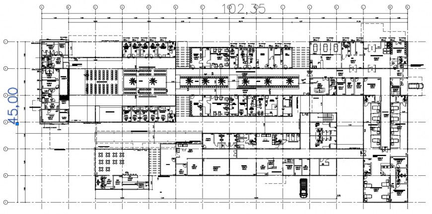 2d cad drawing of retro layout plan autocad software