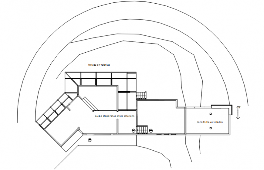 2d cad drawing of rough casa medeterian plan 2 AutoCAD software