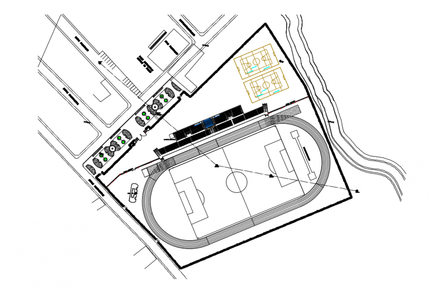 2d cad drawing of round tennis court auto cad software