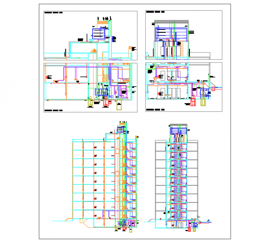 2d cad drawing of sanitary installation autocad software