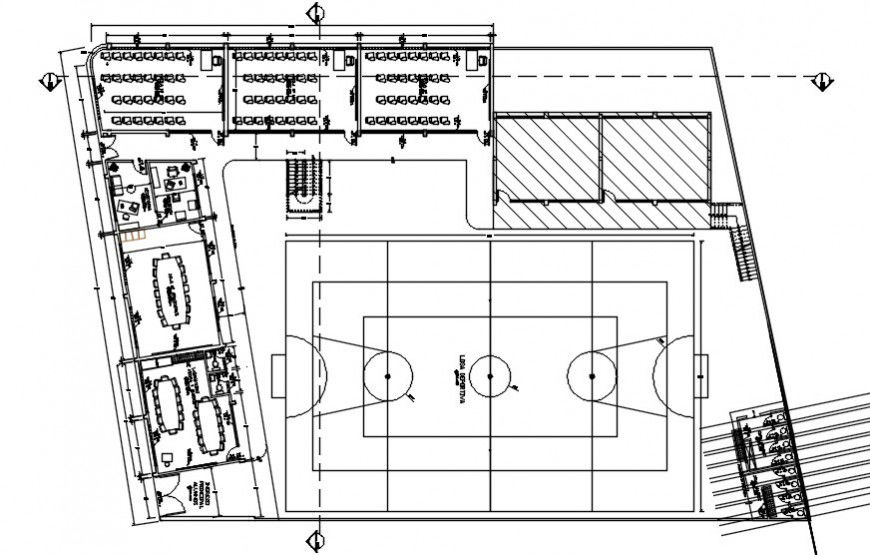2d cad drawing of school court autocad software
