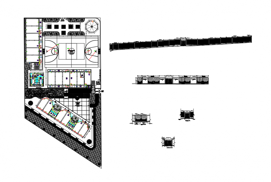 2d cad drawing of school play area autocad software