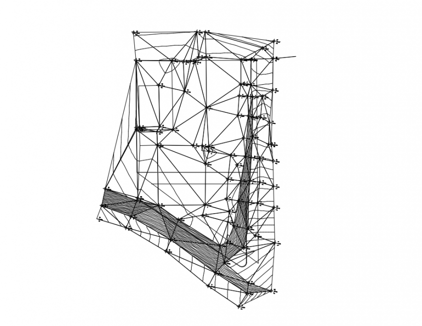 2d cad drawing of school route plan autocad software