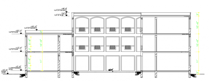 2d cad drawing of school section autocad software