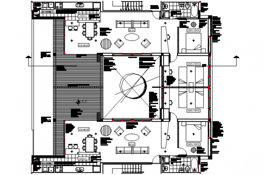 2d cad drawing of second  hotel room autocad software