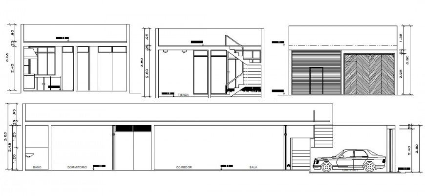 2d cad drawing of section house autocad software