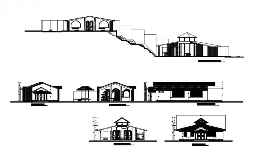 2d cad drawing of senior citizen floor exterior plan auto cad elevation