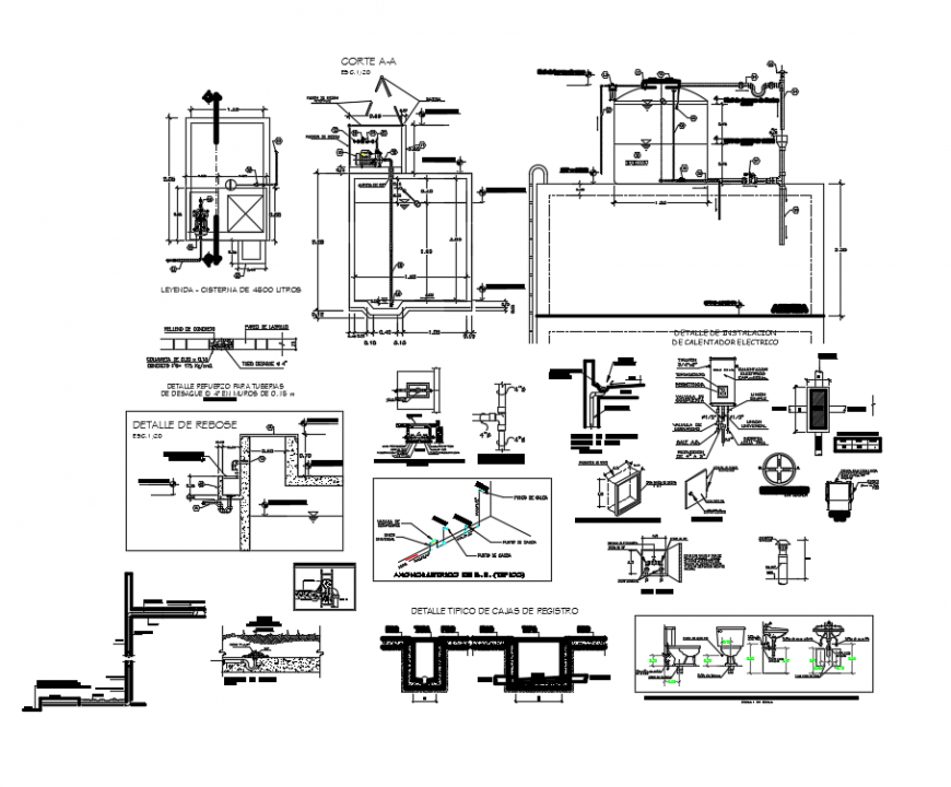 2d cad drawing of sewage system auto cad software