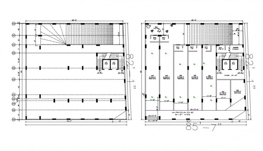 2d cad drawing of shop elevation autocad file