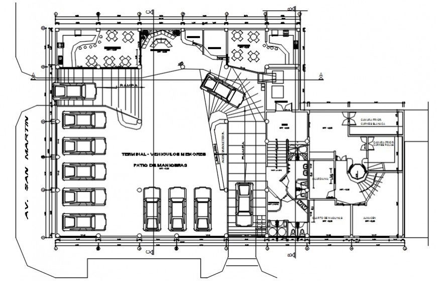 2d cad drawing of shopping center elevation autocad software