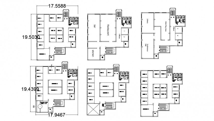 2d cad drawing of shopping center kitchen autocad software