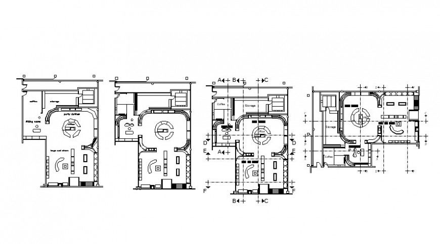 2d cad drawing of shopping complex AutoCAD software