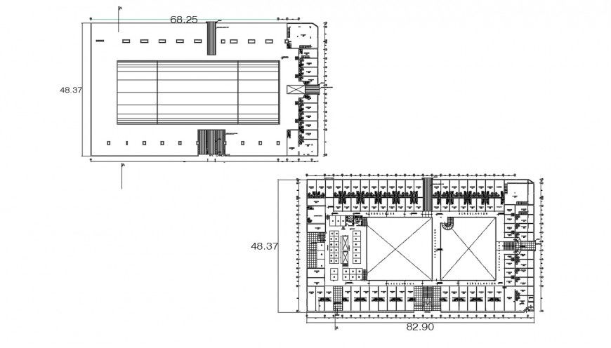 2d cad drawing of shopping mall buster autocad software