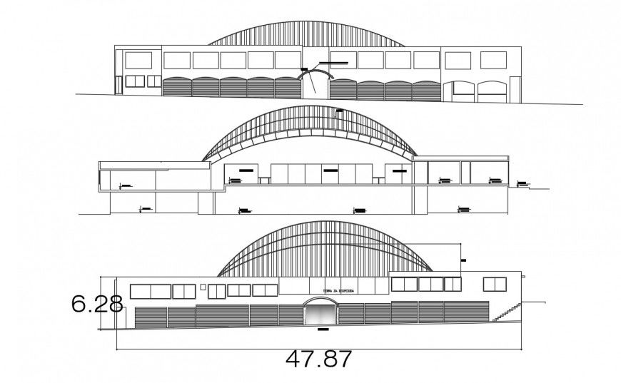 2d cad drawing of shopping mall exterior autocad software