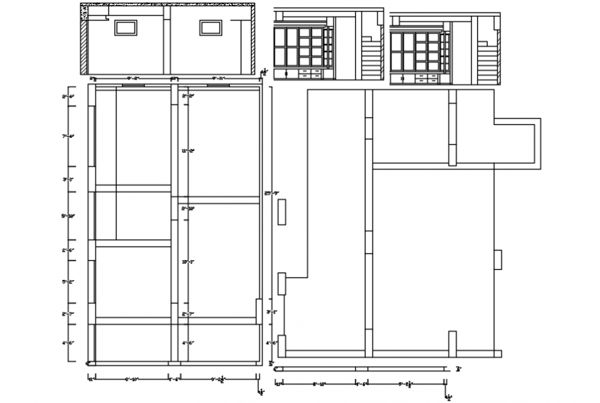 2D CAD Layout of Showroom Design in AutoCAD Drawing