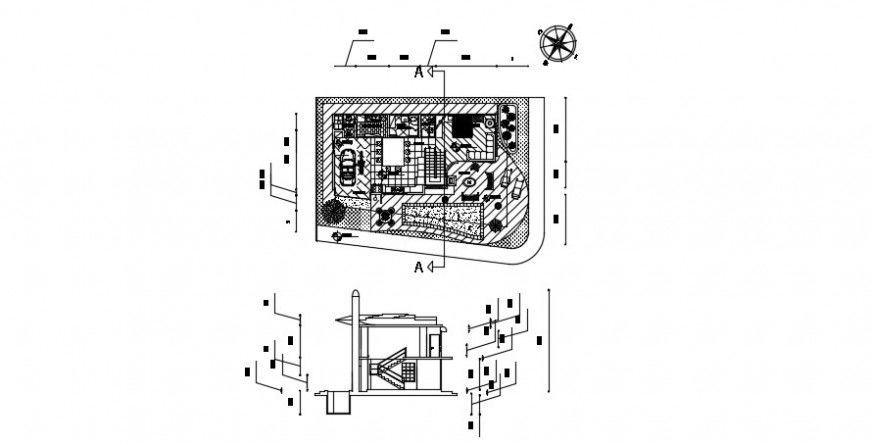 2d cad drawing of Single family residence autocad software