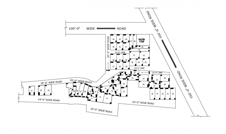 2d cad drawing of site area autocad software